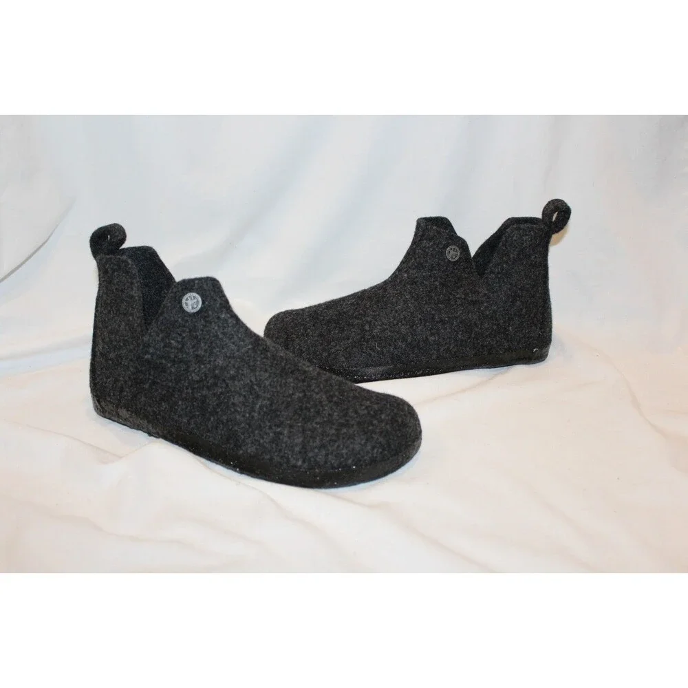 Birkenstock Women''s Andermatt Shearling Wool Felt Slipper Boot Gray EU 40 NAR